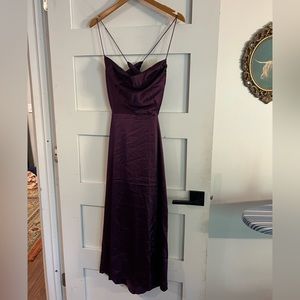 Purple Satin Dress